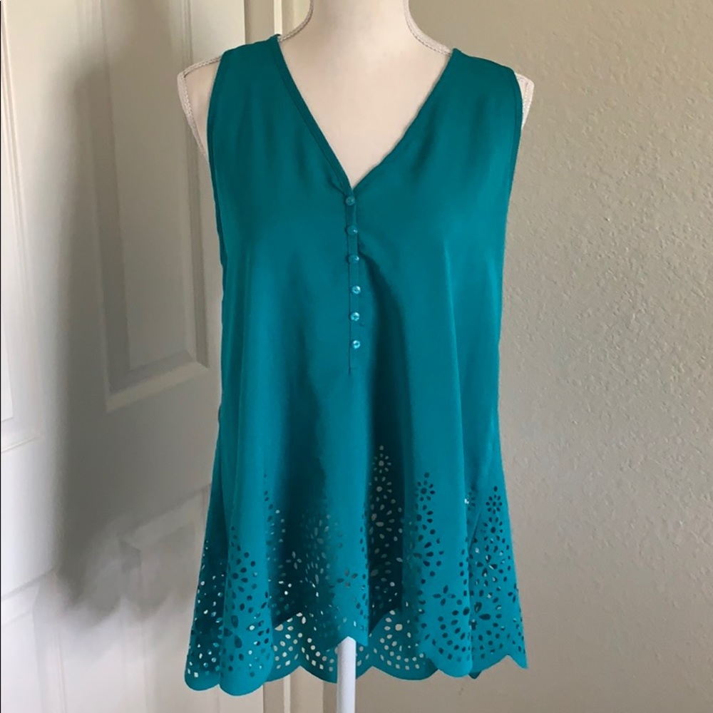Teal cutout tunic
